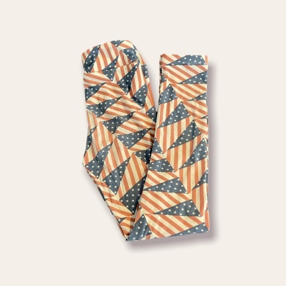 LuLaRoe Girls Patriotic Leggings